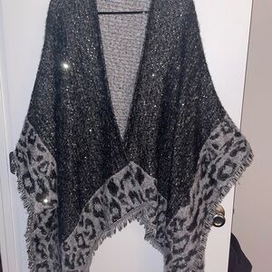INC Black and Gray Leopard Women's Shall